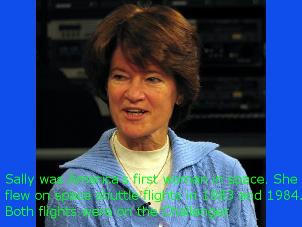 Former Astronaut Sally Ride, Ph.D.